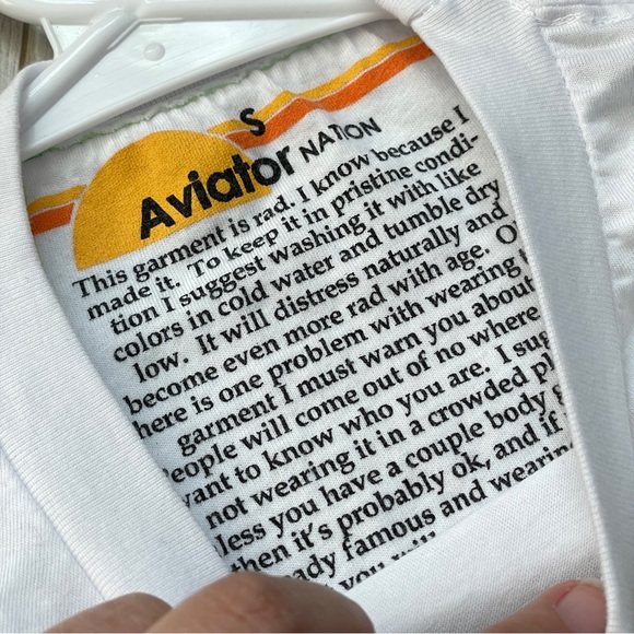 Aviator Nation Tshirt los angeles fire relief crop womens White (small) casual - Picture 2 of 6